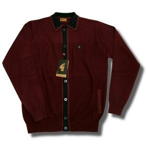 New Gabicci Vintage Wool L/S Collar Cardigan Burgundy Preview